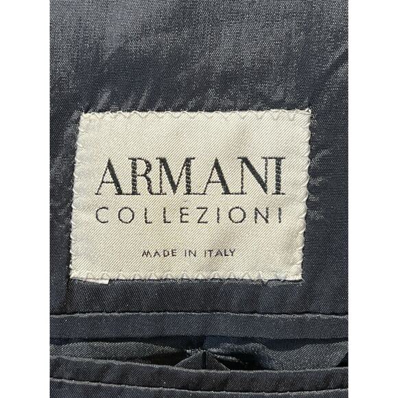Armani Collezioni 42L Dark Navy Blue 3-Button Blazer Sport Coat Suit Jacket - Picture 12 of 13